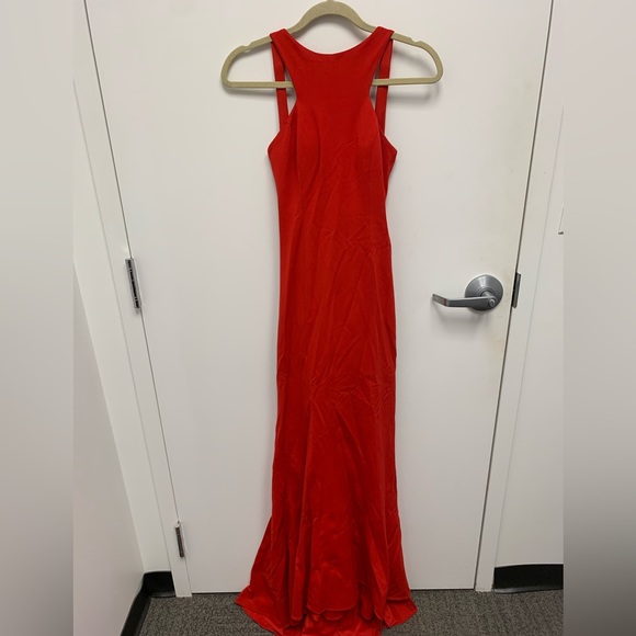 Escape Open Ruffle Back Evening Gown - Picture 4 of 9